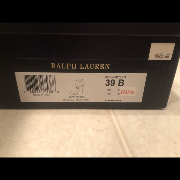 Ralph Lauren brown sport calf heels - Picture 5 of 5